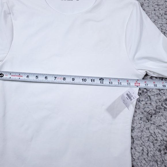 Abercrombie Soft A&F Collection Crew Neck Long Sleeve White Bodysuit Size Large - Picture 6 of 8